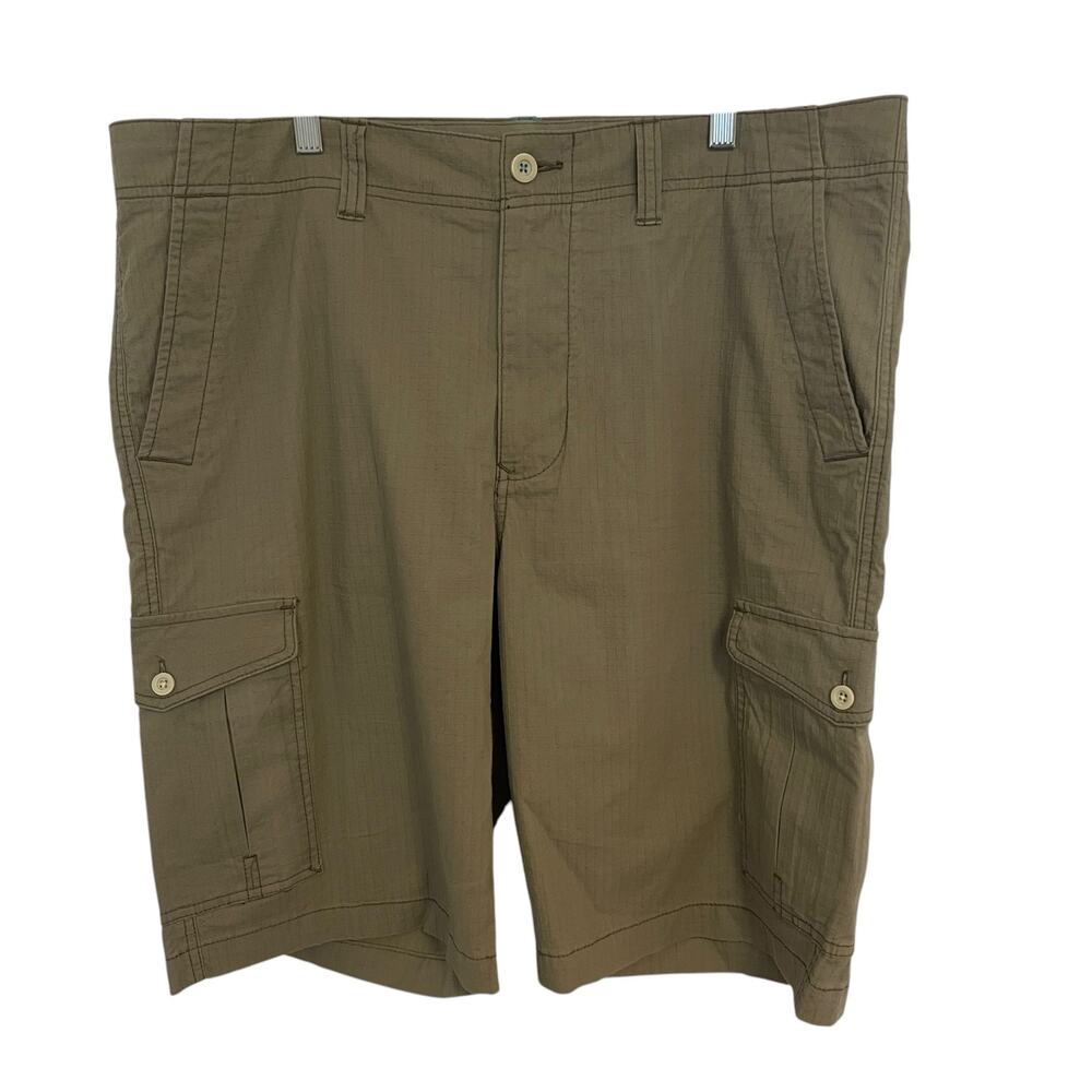 Tommy Bahama Mid Rise Flat Front Cargo Shorts Brown Textured Mens Size 38